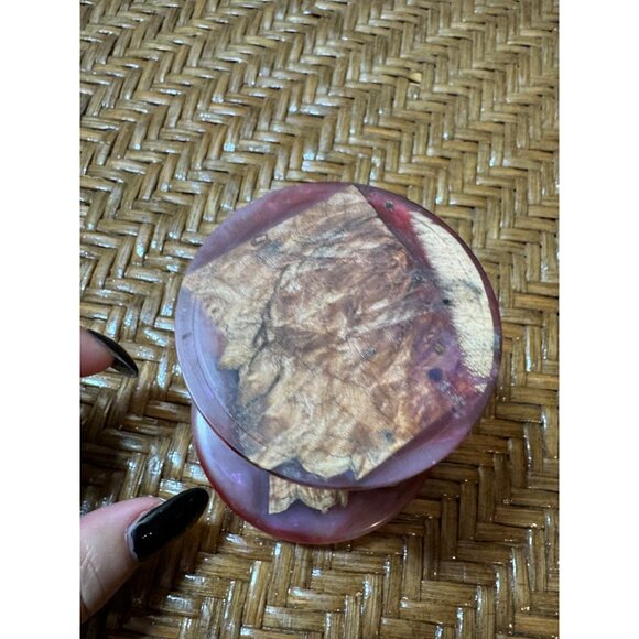 Handcrafted Wood & Resin Mushroom-Shaped Decorative - Picture 5 of 8